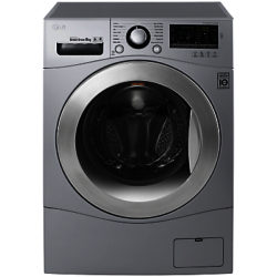 LG FH4A8TDN4 Freestanding Washing Machine, 8kg Load, A+++ Energy Rating, 1400rpm Spin, Silver